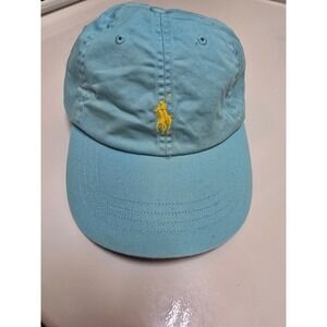Polo Ralph Lauren Baby Blue Cotton Polo Player Logo Baseball Cap Hat